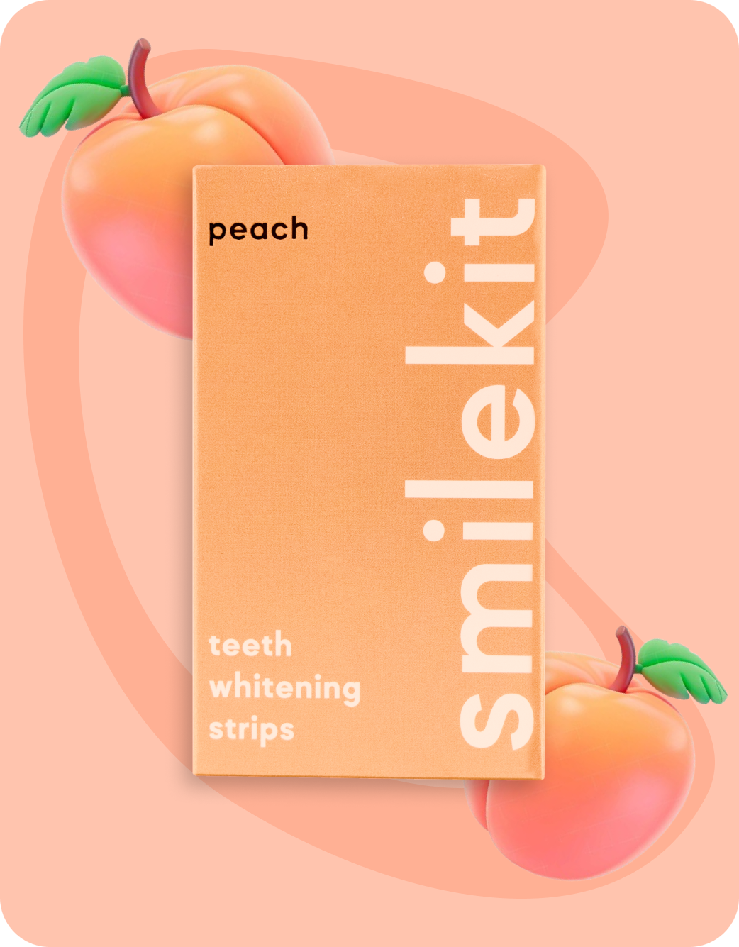 Peach teeth whitening strips - 7pcs