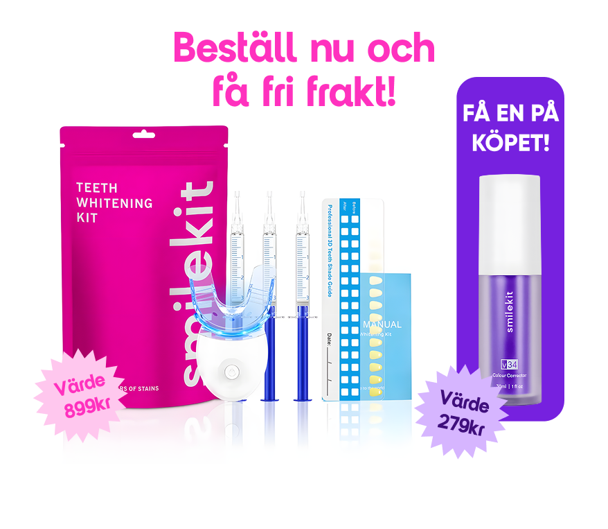 Tandblekningskit + Lila tandkräm